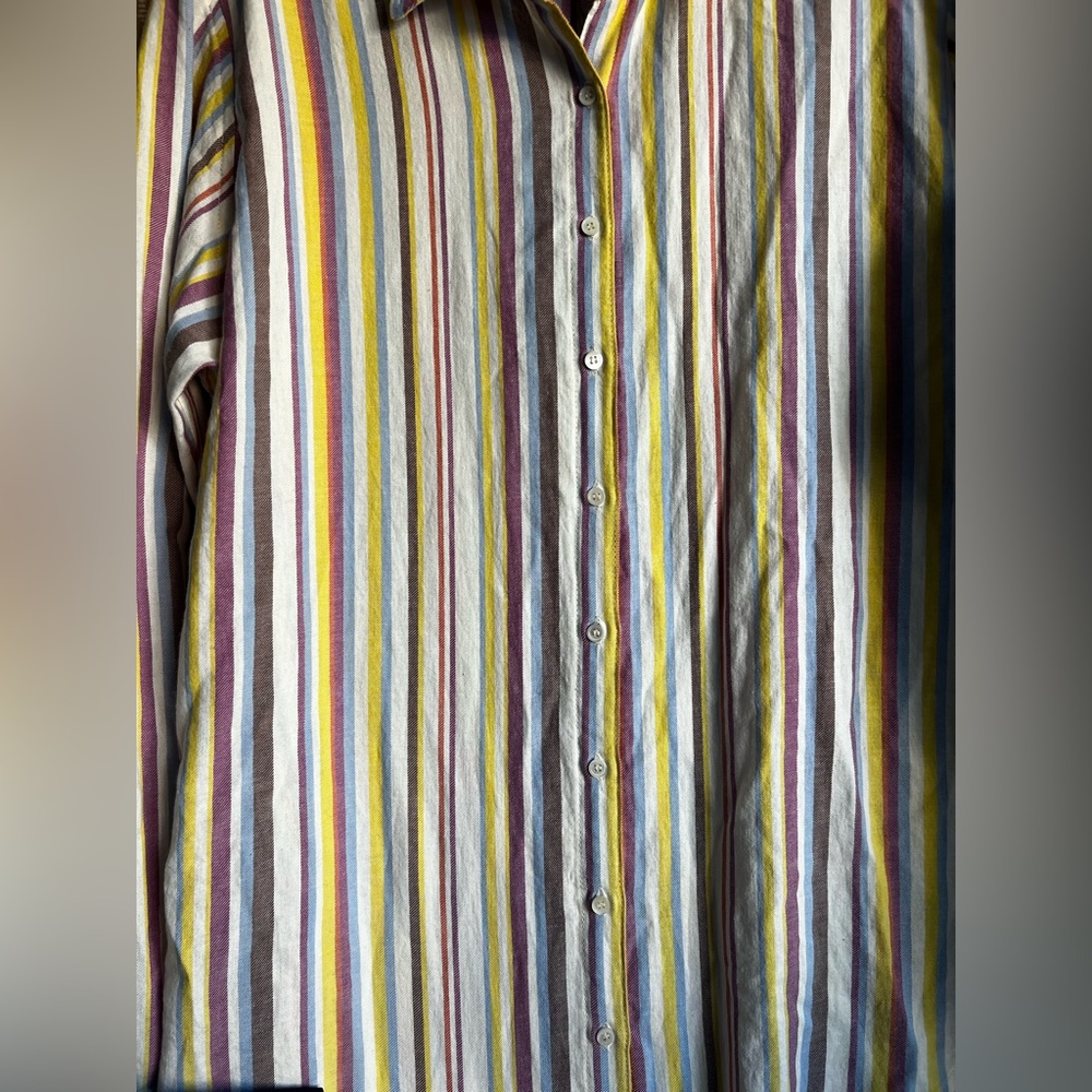 Xirena Women’s Pastel Striped Long Sleeve Button Down - Picture 3 of 5
